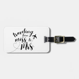 Etiqueta Para Maletas Viajando de la señorita a la Sra. Lumaleta Etiquet