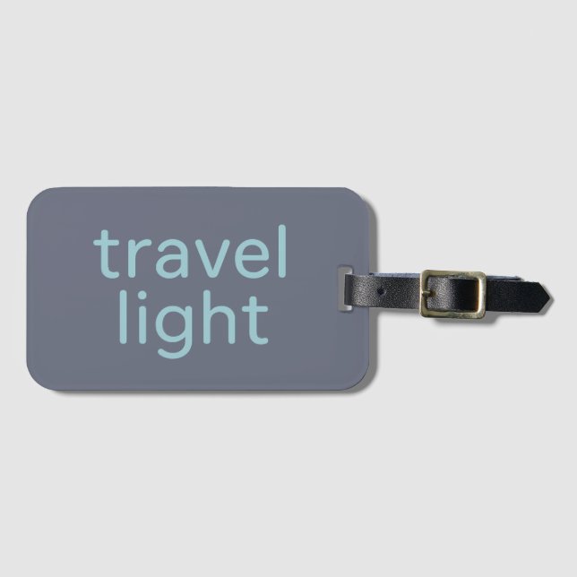Etiqueta Para Maletas Viajar Ligero (Anverso horizontal)