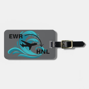 Etiqueta Para Maletas Viaje a Honolulu Hawaii