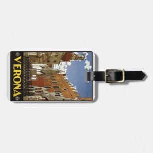 Etiqueta Para Maletas Viaje a Italia - Afiche de Verona Vintage