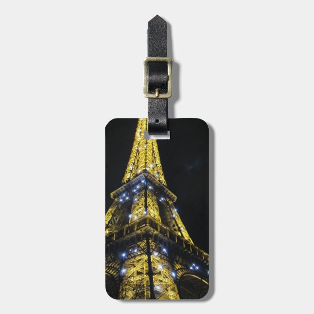 Etiqueta Para Maletas Viaje a París (Frente Vertical)