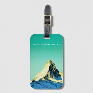 Etiqueta Para Maletas Viaje a Suiza Vintage Matterhorn