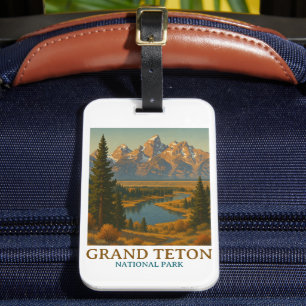 Etiqueta Para Maletas Viaje al parque nacional del Gran Tetón