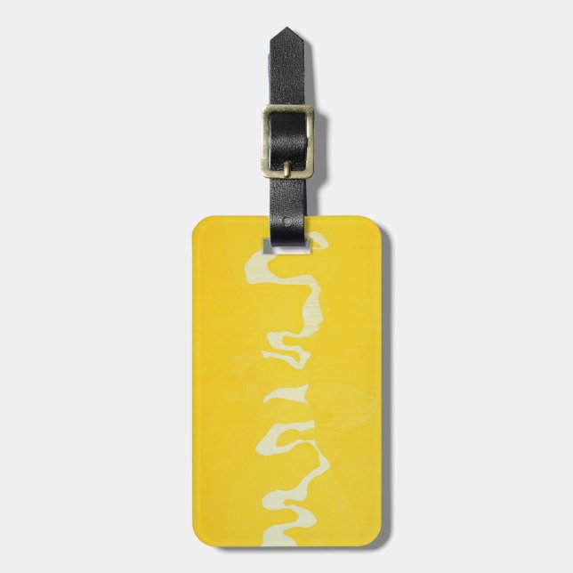 Etiqueta Para Maletas Viaje amarillo (Frente Vertical)
