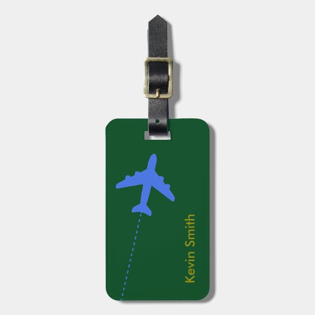 Etiqueta Para Maletas viaje de avión personalizado (Frente Vertical)