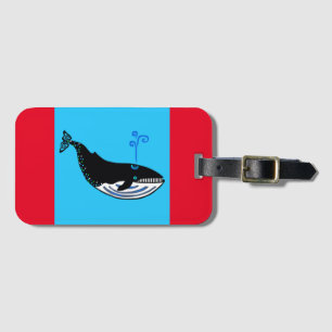 Etiqueta Para Maletas Viaje de Bon - BALLENA Azul - Naturaleza - Ecologí