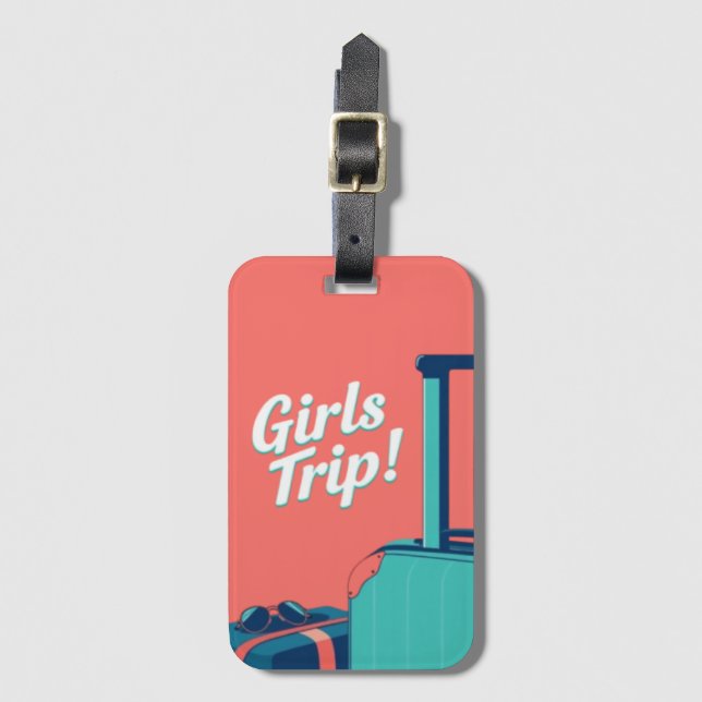 Etiqueta Para Maletas Viaje de chicas (Anverso vertical)