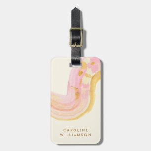 Etiqueta Para Maletas Viaje de Chicas Personalizado Abstracto Rosa Moder