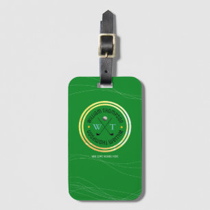 Etiqueta Para Maletas viaje de golf verde