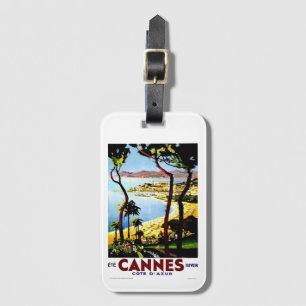 Etiqueta Para Maletas Viaje de invierno de Cannes Vintage Francia