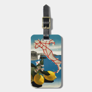 Etiqueta Para Maletas Viaje de Italia del vintage