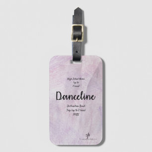 Etiqueta Para Maletas Viaje de la banda de la línea de baile Lavender De