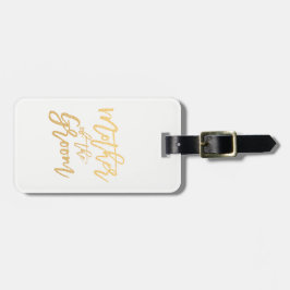 Etiqueta Para Maletas Viaje de Madre del Groom/Calligrafía
