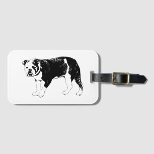 Etiqueta Para Maletas Viaje del Bulldog, Compañero Visual