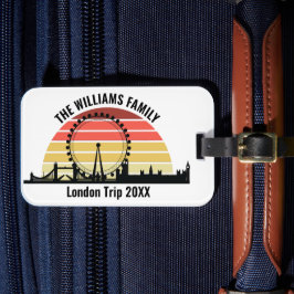 Etiqueta Para Maletas Viaje familiar de Personalizados Sunset en Londres