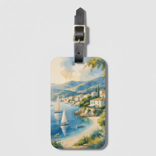 Etiqueta Para Maletas Viaje francés estilo vintage Cote D'Azur
