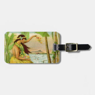 Etiqueta Para Maletas Viaje hawaiano del vintage