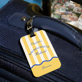 Etiqueta Para Maletas Viaje moderno de fin de semana de despedida de sol