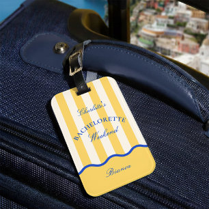 Etiqueta Para Maletas Viaje moderno de fin de semana de soltera de veran