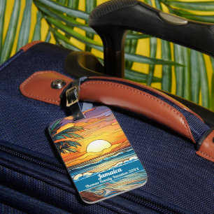 Etiqueta Para Maletas Viaje personalizado a Jamaica para la familia