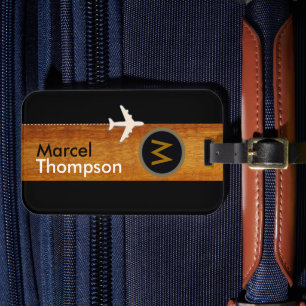 Etiqueta Para Maletas Viaje personalizado / elegante monograma