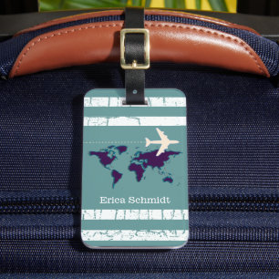 Etiqueta Para Maletas Viaje personalizado en avión