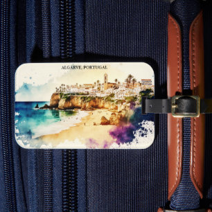 Etiqueta Para Maletas Viaje por la acuarela en Portugal