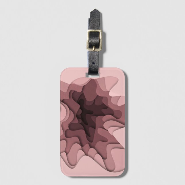 Etiqueta Para Maletas Viaje rosa elegante (Anverso vertical)