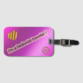 Etiqueta Para Maletas Viaje rosa moderno