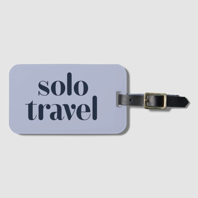 Etiqueta Para Maletas Viaje Solo (Anverso horizontal)