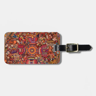 Etiqueta Para Maletas Viaje tribal maya mexicano de Boho del arte de