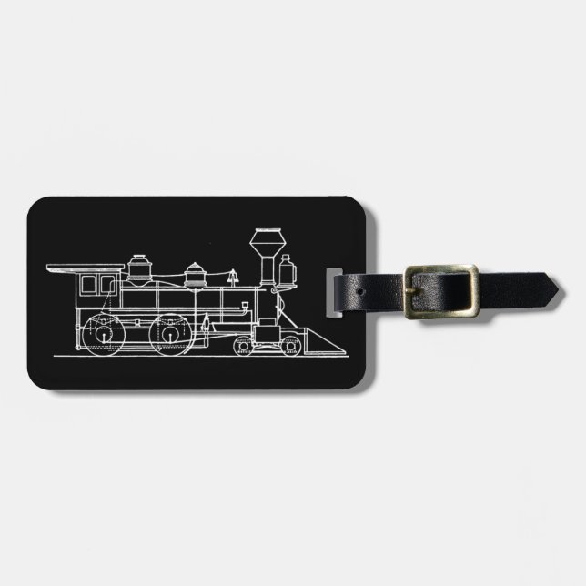 Etiqueta Para Maletas Viajero del tren (Frente Horizontal)