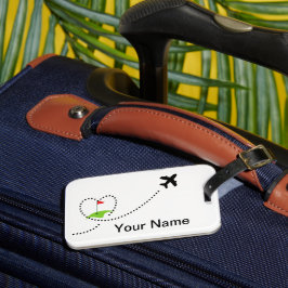 Etiqueta Para Maletas Viajero diseñado para infusión de golf