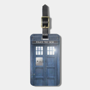 Etiqueta Para Maletas Viajeros divertidos de la caja de policía con el