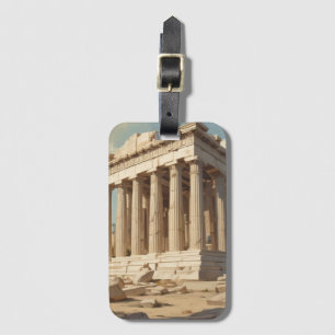 Etiqueta Para Maletas Viajes de época Atenas Grecia Templo del Partenón