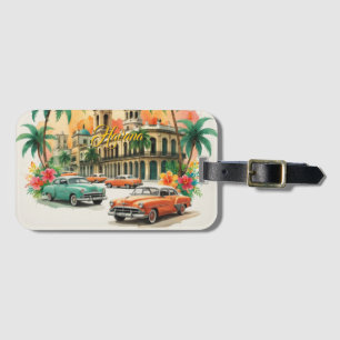 Etiqueta Para Maletas Viajes de la Cuba de la Vintage - Saludos desde La