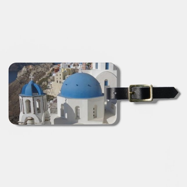 Etiqueta Para Maletas Viajes de Mykonos Grecia (Frente Horizontal)