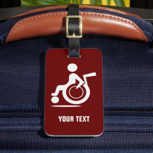 Etiqueta Para Maletas Viajes de personalizado de iconos para discapacita