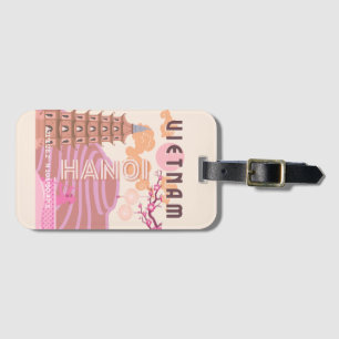 Etiqueta Para Maletas Viajes de Vietnam, retro