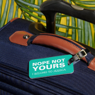 Etiqueta Para Maletas Viajes divertidos personalizados   Mint Green