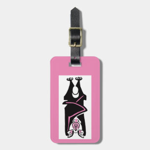 Etiqueta Para Maletas Viajes - Mano dibujada - MTD Negro - Vida silvestr