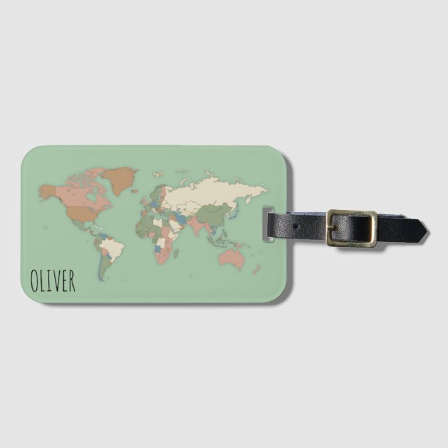 Etiqueta Para Maletas Viajes personalizados (Anverso horizontal)