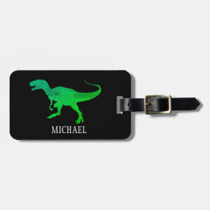 Etiqueta Para Maletas Viajes personalizados con dinosaurios