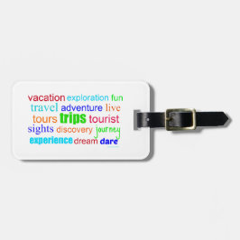Etiqueta Para Maletas Viajes y exploración Word Art