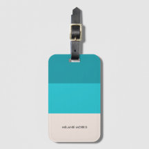 Vibe de playa|Monograma azul de bloque de color