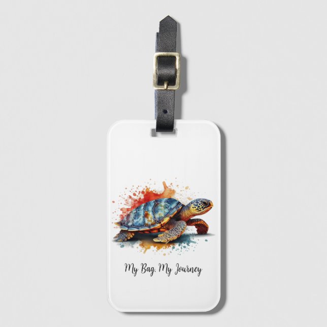 Etiqueta Para Maletas Vibrant Voyager, custom (Anverso vertical)