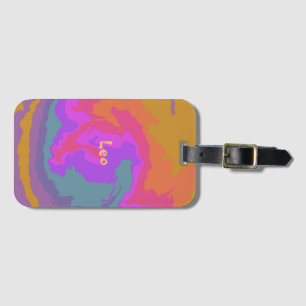 Etiqueta Para Maletas Vibrante Muy Divertido Guay Arty Vibe Colorido