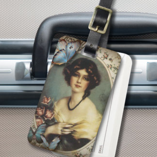 Etiqueta Para Maletas victoriana vintage floral retro paris mujer