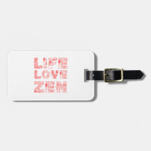 Etiqueta Para Maletas Vida, amor, zen