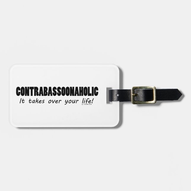 Etiqueta Para Maletas Vida contrabasoonaholica (Frente Horizontal)